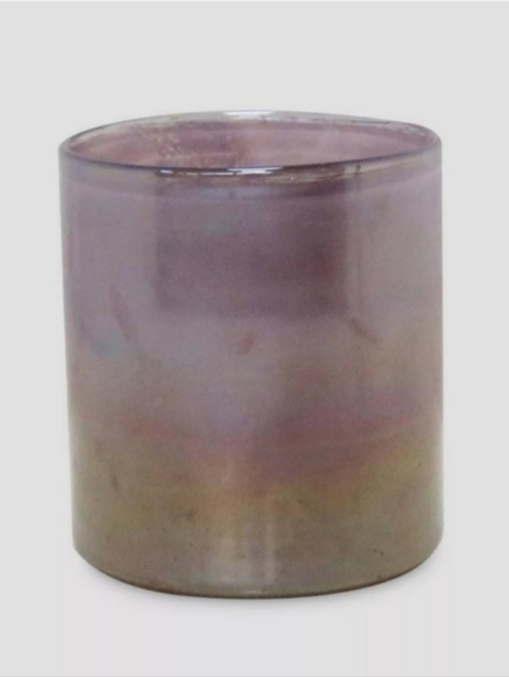 Big Opalhouse Lavender Rose Glass Pillar Candle Lantern Holder Purple Olive Jar